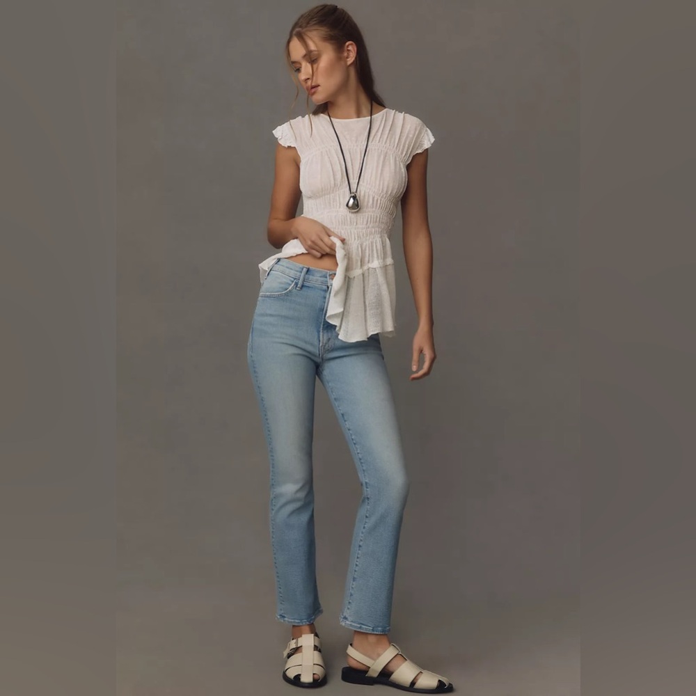 MOTHER The Hustler High-Rise Ankle Jeans